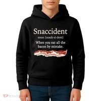 Funny Snaccident Definition Eat All The Bacon By Mistake Kids Hoodie thumb 4