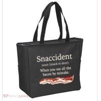Funny Snaccident Definition Eat All The Bacon By Mistake Tote Bag thumb 2