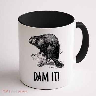 Funny Saying Dam It Beaver Funny Beaver Saying Coffee Mug back