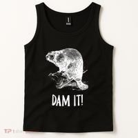 Funny Saying Dam It Beaver Funny Beaver Saying Tank Top thumb 2