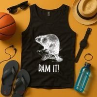 Funny Saying Dam It Beaver Funny Beaver Saying Tank Top thumb 4