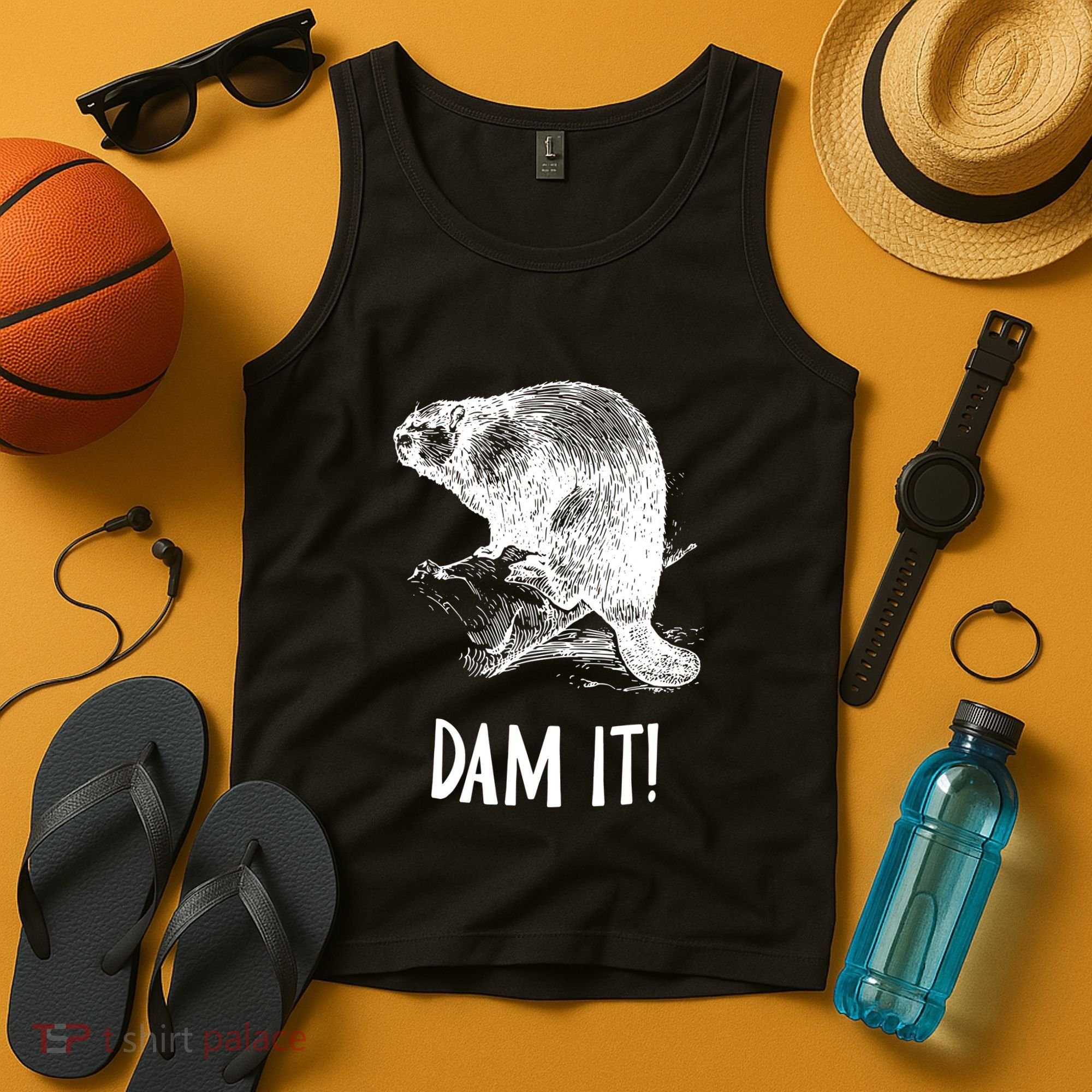 Funny Saying Dam It Beaver Funny Beaver Saying Tank Top