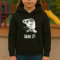 Funny Saying Dam It Beaver Funny Beaver Saying Kids Hoodie thumb 3