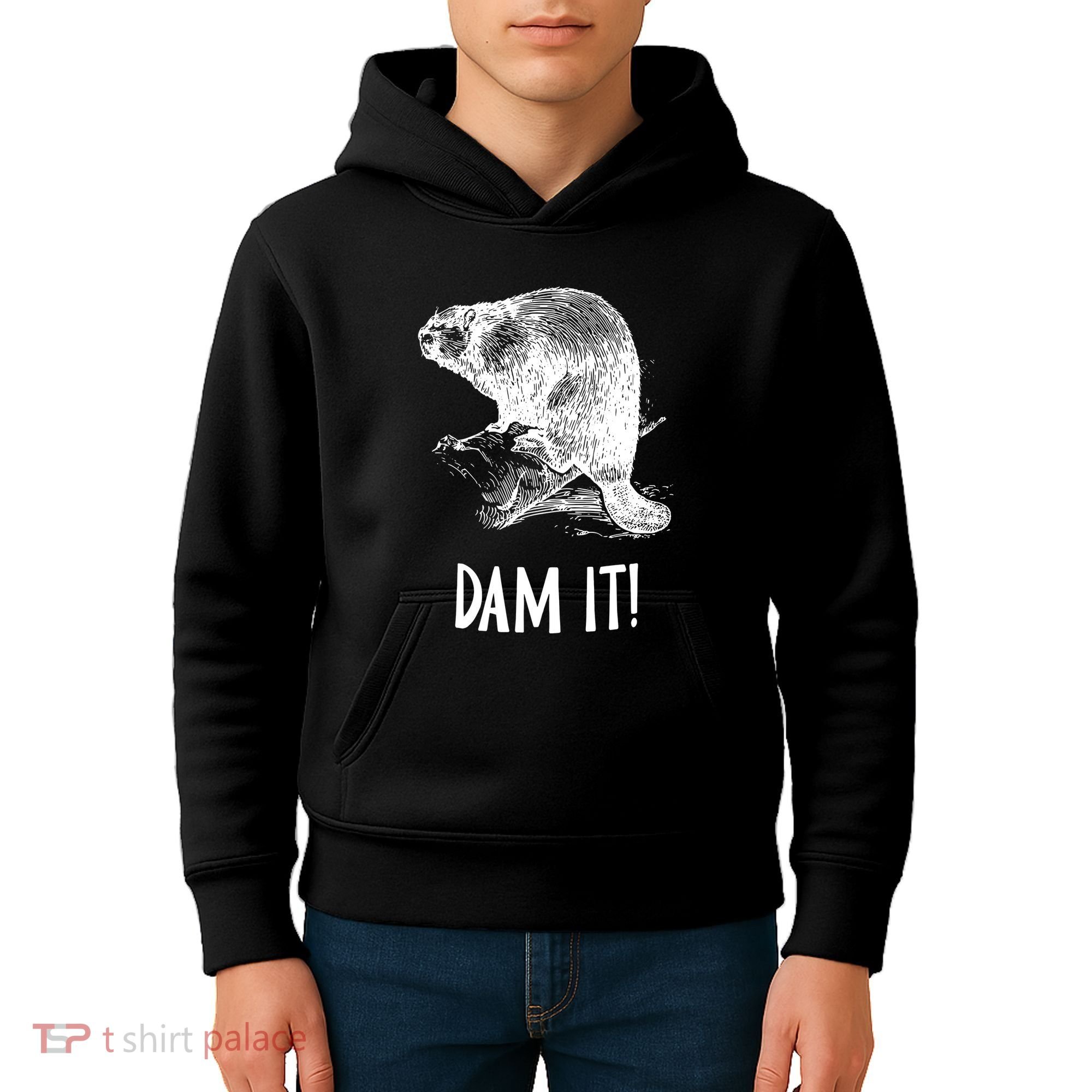 Funny Saying Dam It Beaver Funny Beaver Saying Kids Hoodie