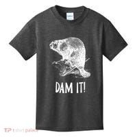 Funny Saying Dam It Beaver Funny Beaver Saying Kids T-Shirt thumb 0