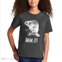 Funny Saying Dam It Beaver Funny Beaver Saying Kids T-Shirt thumb 2