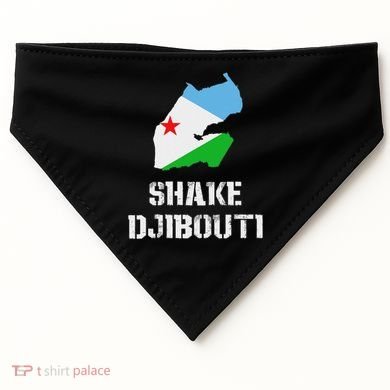 Funny Shake Djibouti USA-Made Doggie Bandana