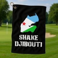 Funny Shake Djibouti Golf Towel thumb 1