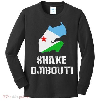 Funny Shake Djibouti Kids Long Sleeve Shirt
