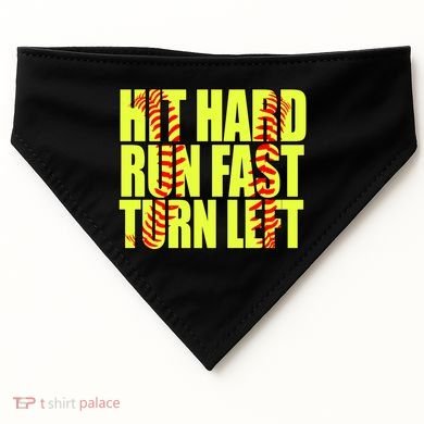 Funny Softball Design Great For Ns And Gift USA-Made Doggie Bandana