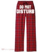 Funny Sayings; Do Not Disturb Women's Flannel Plaid Pajama Pants thumb 0