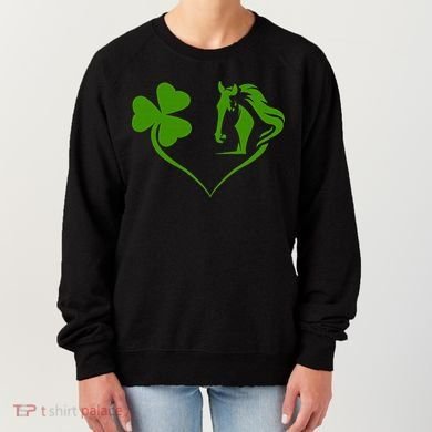 Funny St.Patricks Day design shenanigans shamrock horse Women's Sweatshirt