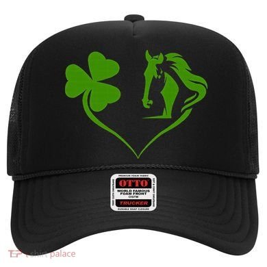 Funny St.Patricks Day design shenanigans shamrock horse Hat