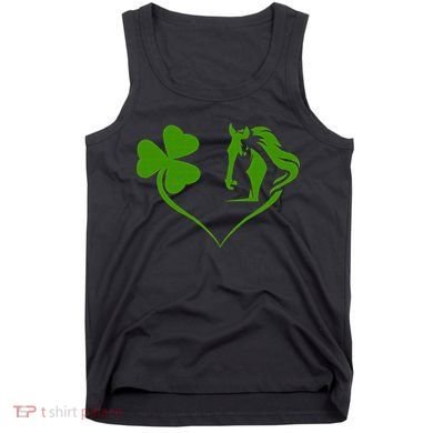 Funny St.Patricks Day design shenanigans shamrock horse Tank Top
