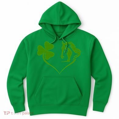 Funny St.Patricks Day design shenanigans shamrock horse Hoodie