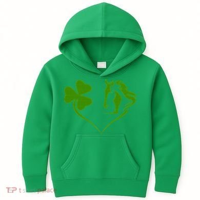 Funny St.Patricks Day design shenanigans shamrock horse Kids Hoodie