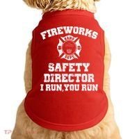Fireworks Safety Director I Run You Run 4th Of July Doggie Tank thumb 0