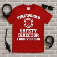 Fireworks Safety Director I Run You Run 4th Of July T-Shirt thumb 5