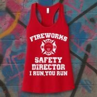 Fireworks Safety Director I Run You Run 4th Of July Women's Tank Top thumb 3