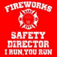 Fireworks Safety Director I Run You Run 4th Of July Visor thumb 3