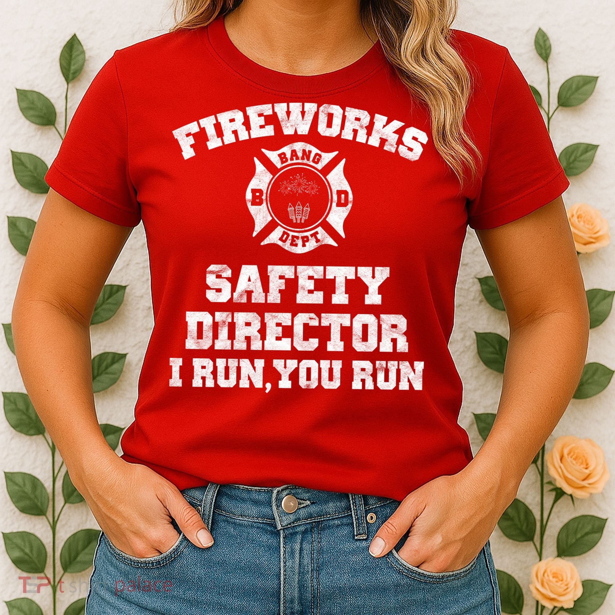 Fireworks Safety Director I Run You Run 4th Of July Women's T-Shirt
