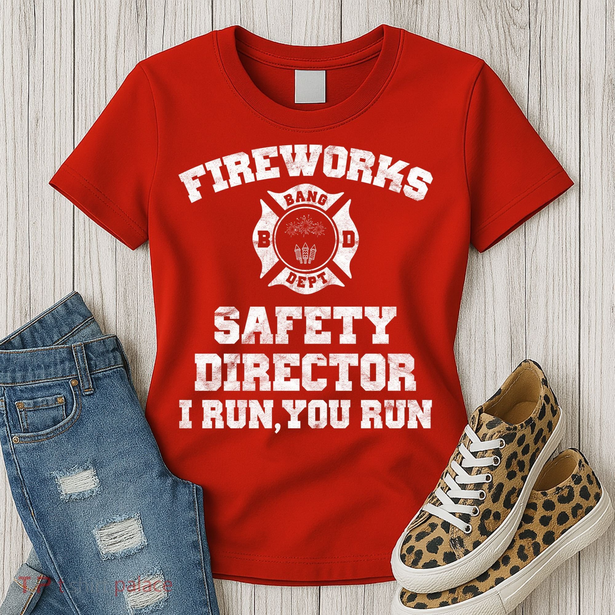 Fireworks Safety Director I Run You Run 4th Of July Women's T-Shirt