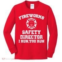 Fireworks Safety Director I Run You Run 4th Of July Kids Long Sleeve Shirt thumb 0
