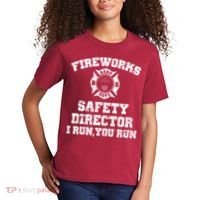 Fireworks Safety Director I Run You Run 4th Of July Kids T-Shirt thumb 2