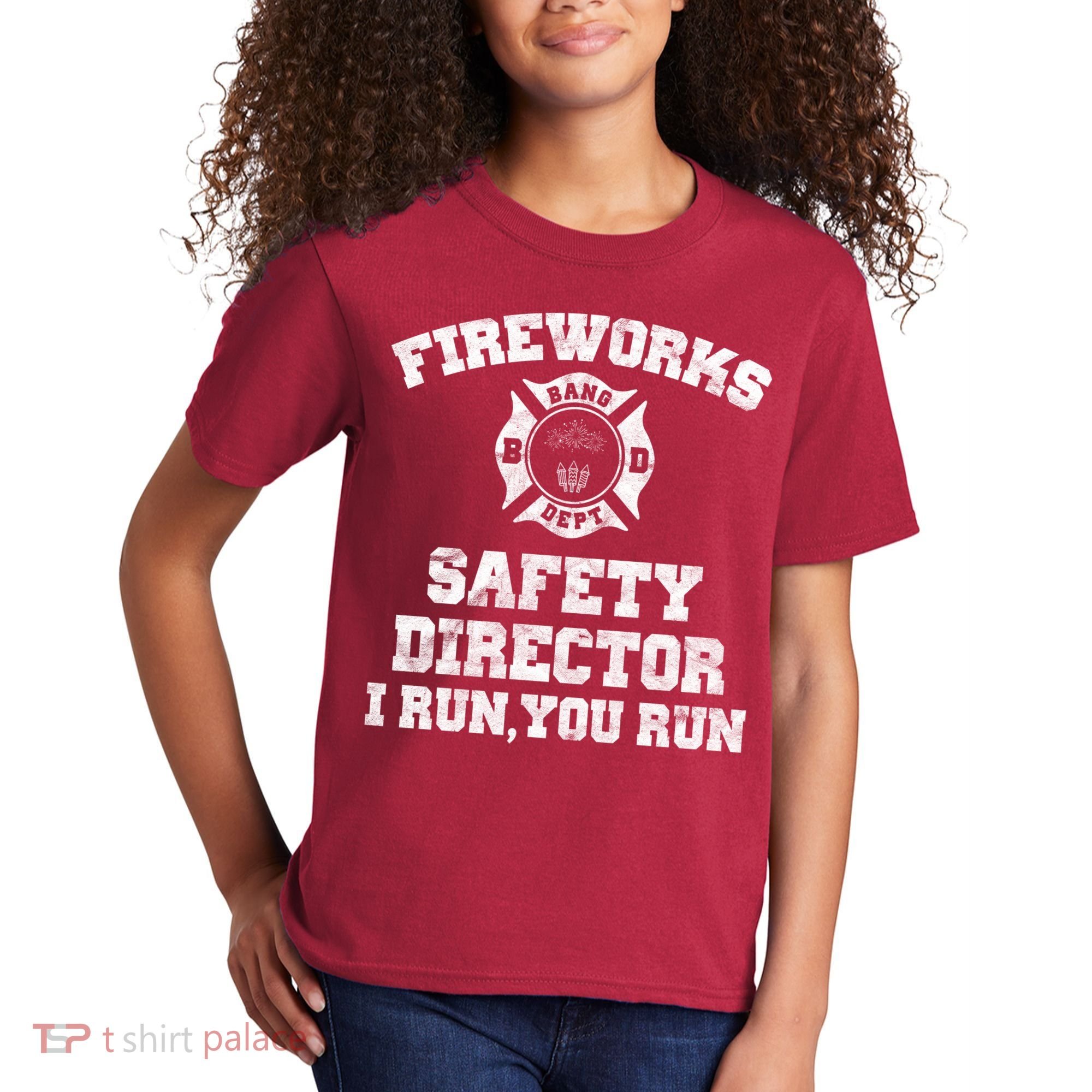 Fireworks Safety Director I Run You Run 4th Of July Kids T-Shirt