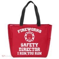 Fireworks Safety Director I Run You Run 4th Of July Tote Bag thumb 0