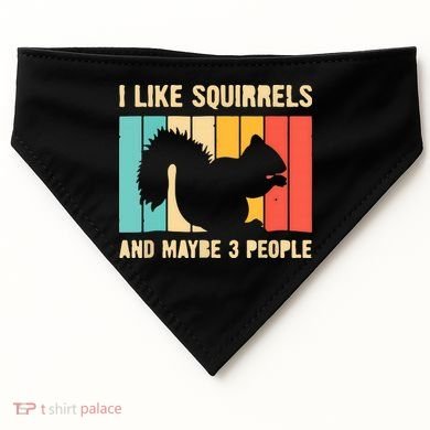 Funny Squirrel Design For Pet Squirrel Lovers USA-Made Doggie Bandana