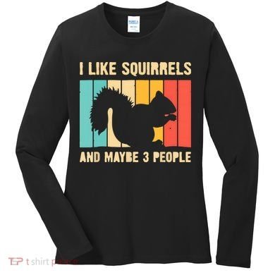 Funny Squirrel Design For Pet Squirrel Lovers Women's Long Sleeve Shirt