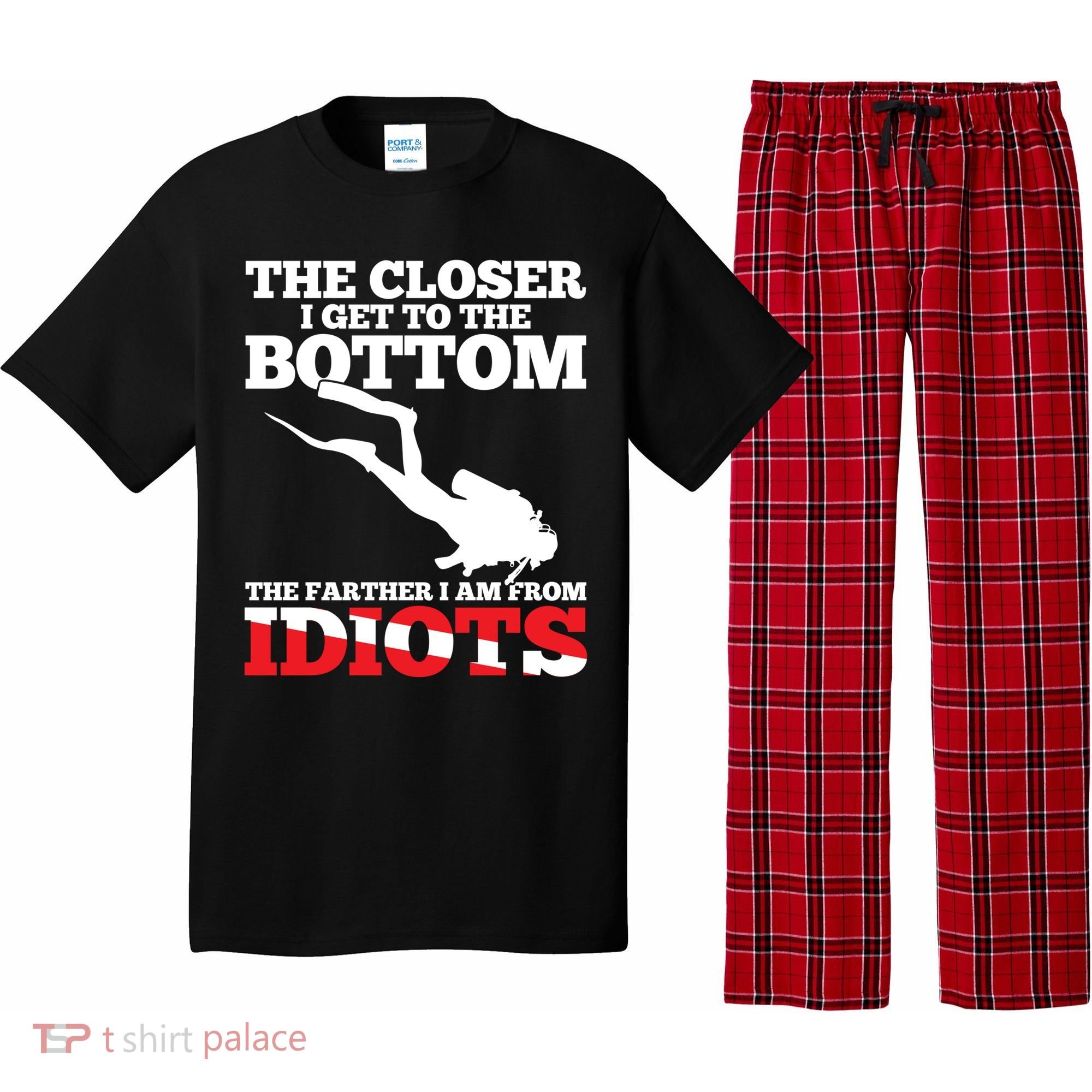 Funny Scuba Diving Flag Dive Quote Scuba Diver Gift Meaningful Gift Pajama Set