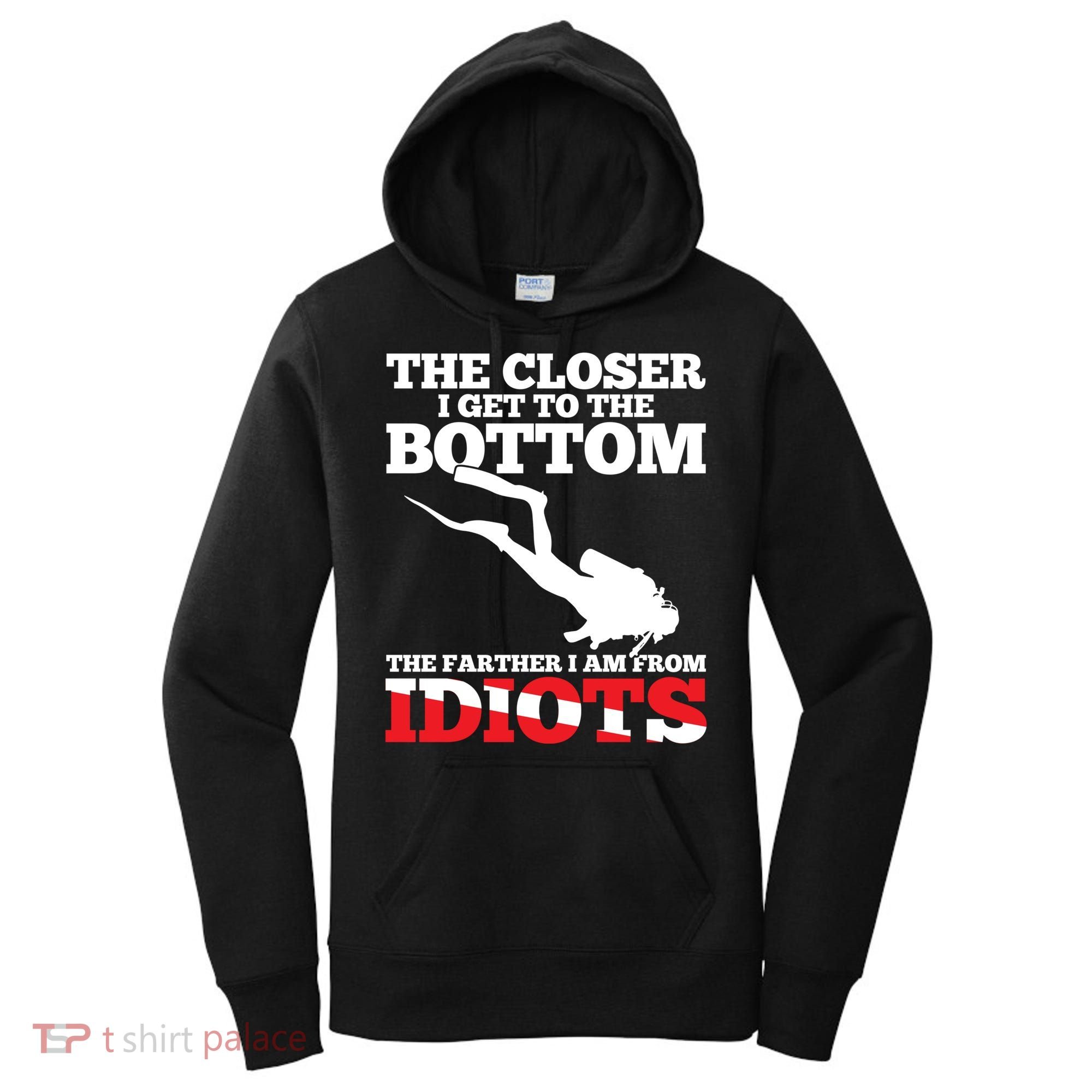 Funny Scuba Diving Flag Dive Quote Scuba Diver Gift Meaningful Gift Women's Hoodie