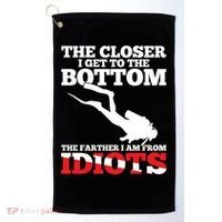Funny Scuba Diving Flag Dive Quote Scuba Diver Gift Meaningful Gift Golf Towel thumb 0
