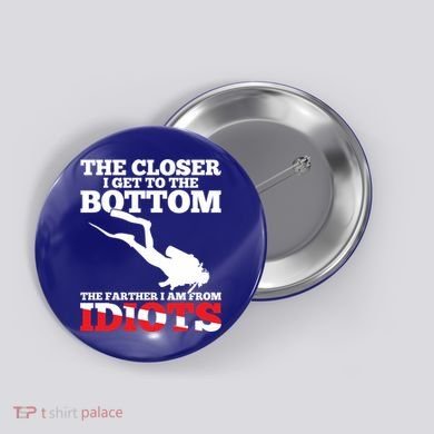 Funny Scuba Diving Flag Dive Quote Scuba Diver Gift Meaningful Gift Button