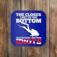 Funny Scuba Diving Flag Dive Quote Scuba Diver Gift Meaningful Gift Coaster thumb 0