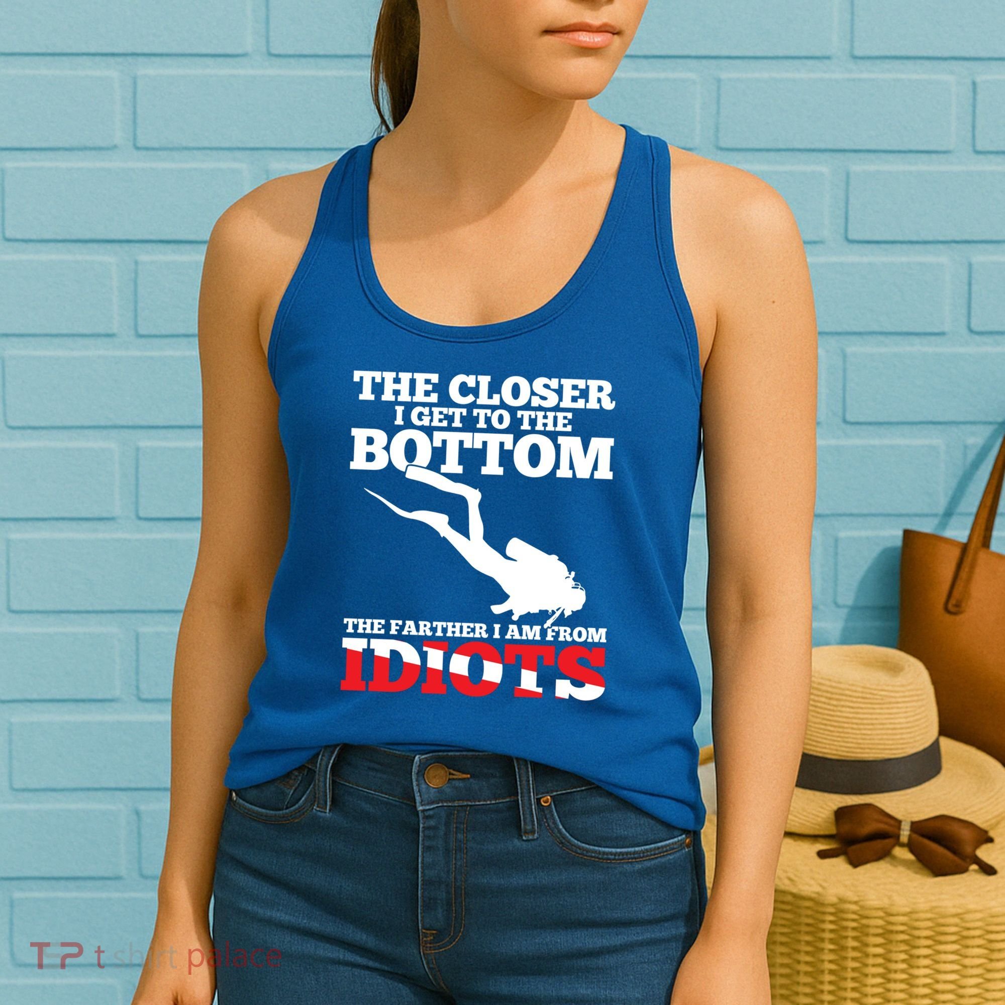 Funny Scuba Diving Flag Dive Quote Scuba Diver Gift Meaningful Gift Women's Tank Top
