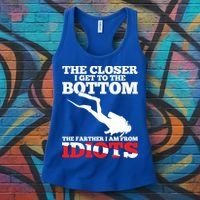 Funny Scuba Diving Flag Dive Quote Scuba Diver Gift Meaningful Gift Women's Tank Top thumb 3