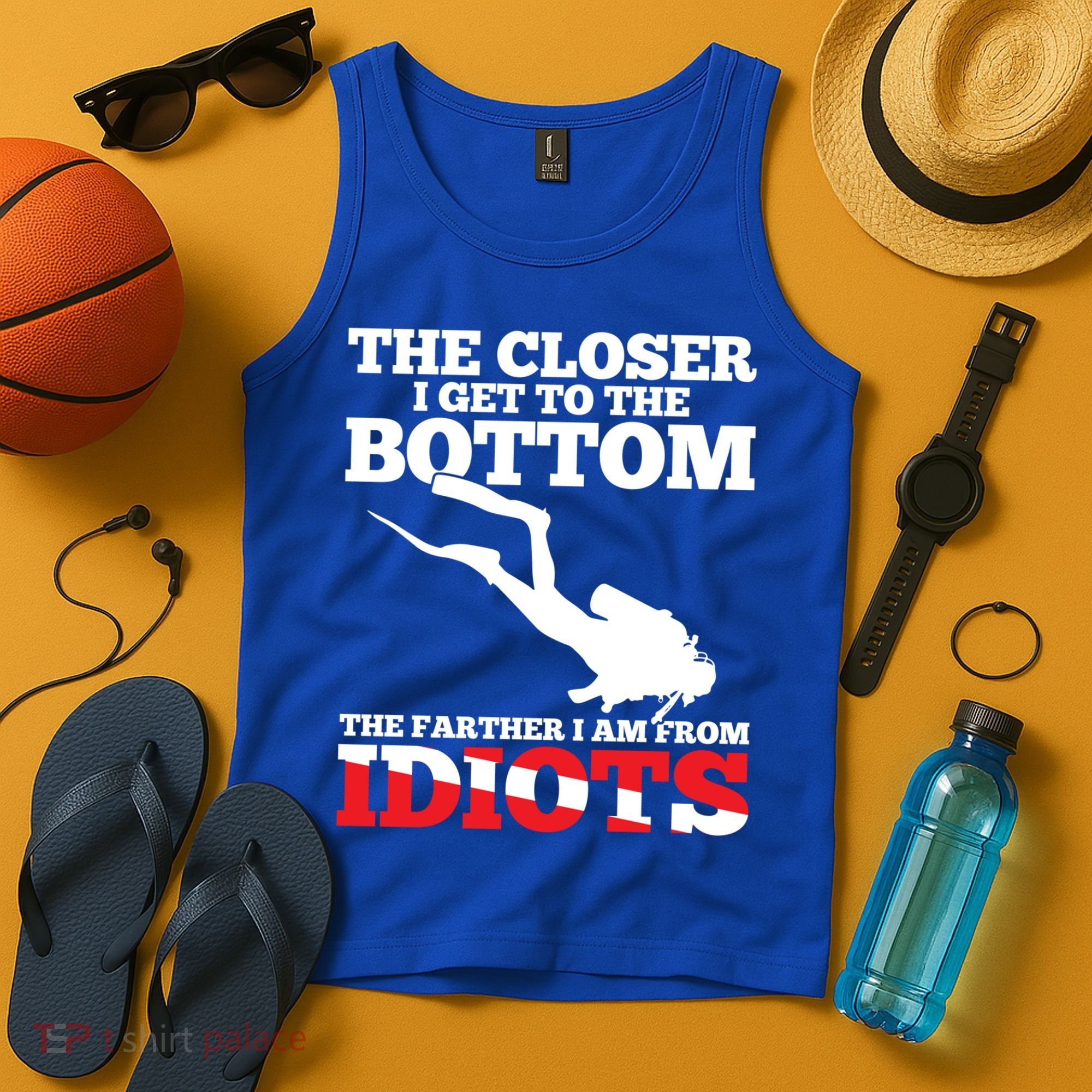 Funny Scuba Diving Flag Dive Quote Scuba Diver Gift Meaningful Gift Tank Top