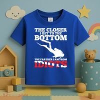 Funny Scuba Diving Flag Dive Quote Scuba Diver Gift Meaningful Gift Toddler T-Shirt thumb 3