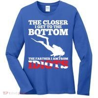 Funny Scuba Diving Flag Dive Quote Scuba Diver Gift Meaningful Gift Women's Long Sleeve Shirt thumb 0
