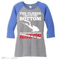 Funny Scuba Diving Flag Dive Quote Scuba Diver Gift Meaningful Gift Women's Tri-Blend 3/4-Sleeve Raglan Shirt thumb 0