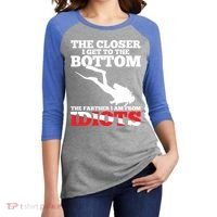 Funny Scuba Diving Flag Dive Quote Scuba Diver Gift Meaningful Gift Women's Tri-Blend 3/4-Sleeve Raglan Shirt thumb 2