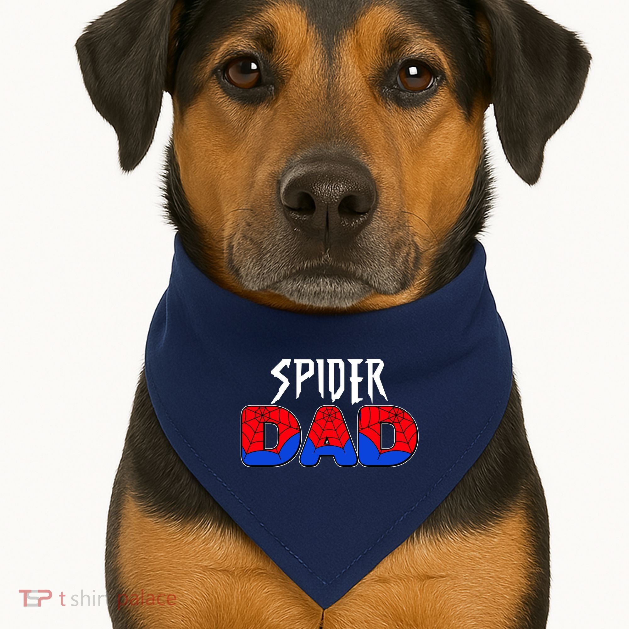 Funny Spider Dad Matching Family Shirts USA-Made Doggie Bandana