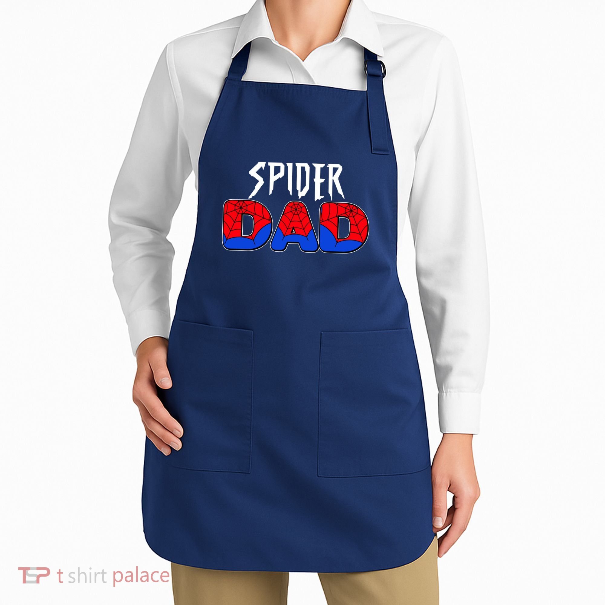 Funny Spider Dad Matching Family Shirts Apron