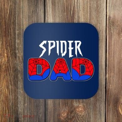 Funny Spider Dad Matching Family Shirts Coaster