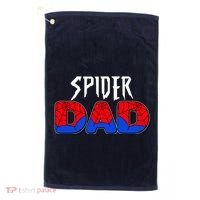 Funny Spider Dad Matching Family Shirts Golf Towel thumb 0