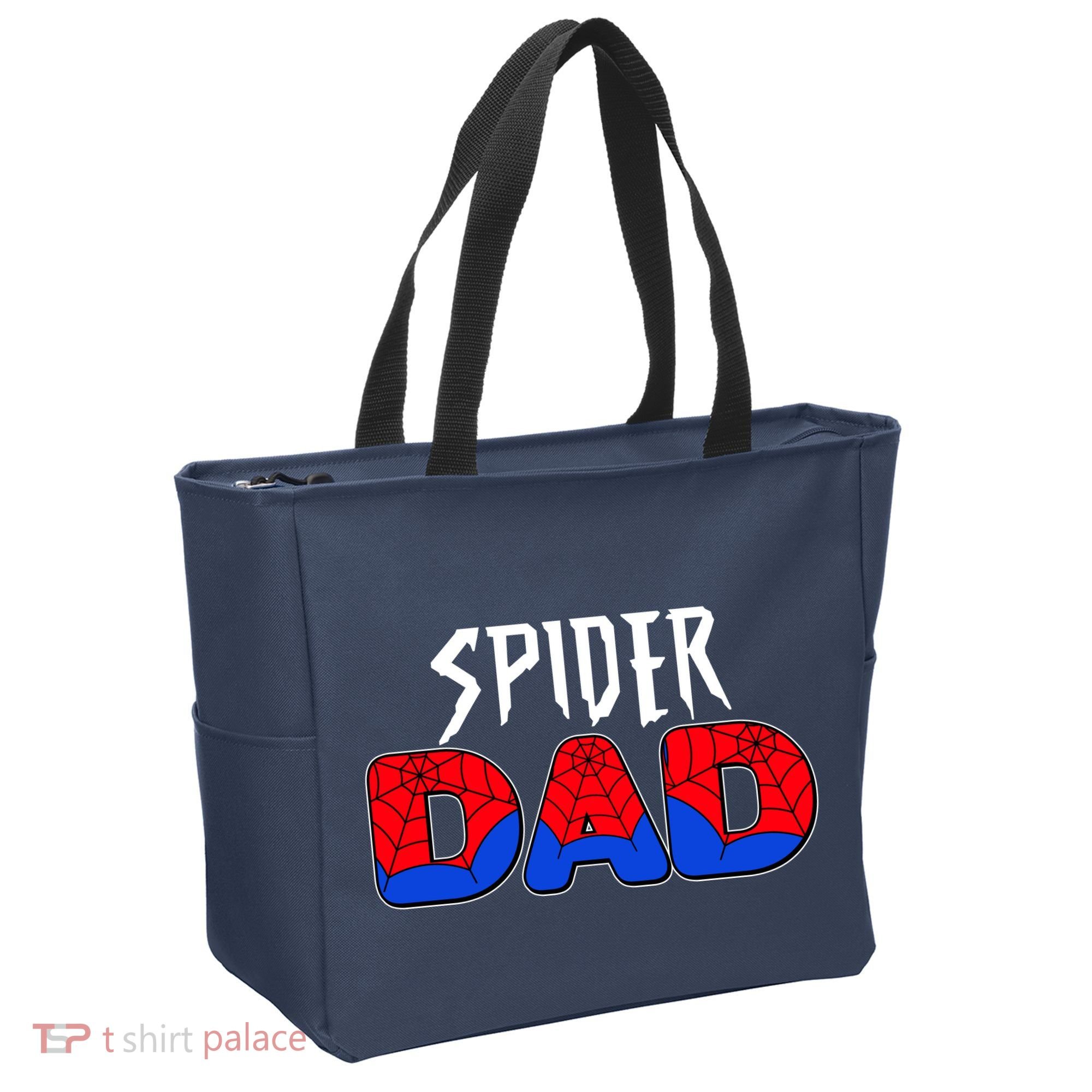 Funny Spider Dad Matching Family Shirts Tote Bag