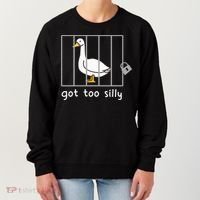 Funny Saying Duck Go To Silly Goose In Jail Women's Sweatshirt thumb 0